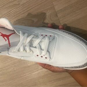 Air Jordan White and Red Sneakers